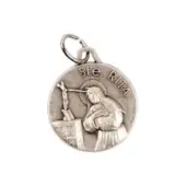 Médaille Sainte Rita - métal argenté -  18 mm - 1