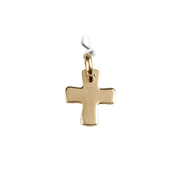 Croix carrée 15 mm - plaqué or