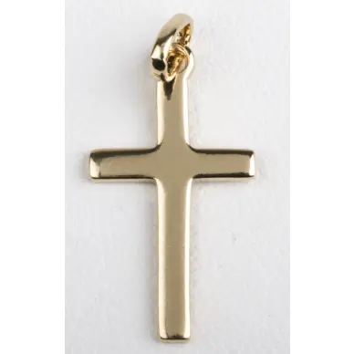 Croix classique 20 mm - plaqué or