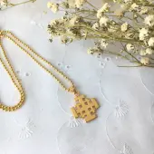 Croix de Jérusalem - plaqué or - 2