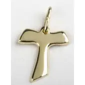 Croix du Tau - plaqué or - 2