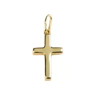 Croix plate 20 mm - plaqué or