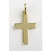 Croix plate 15 mm - plaqué or - - 2