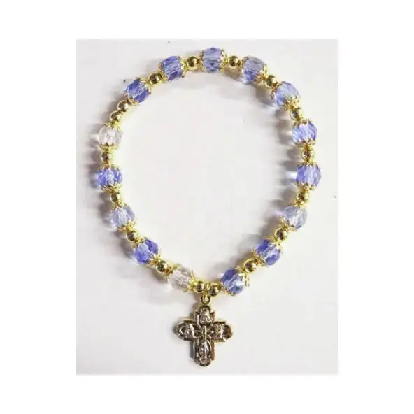 Bracelet doré et grains semi-cristal