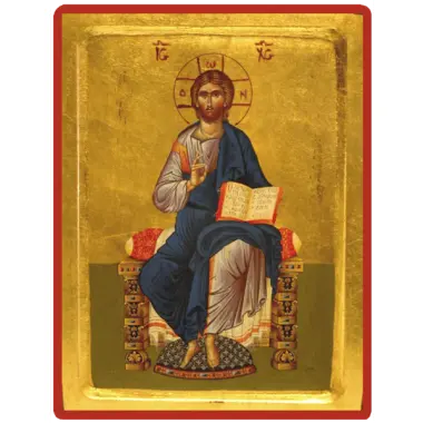 Icône creuse du Christ Intronisé