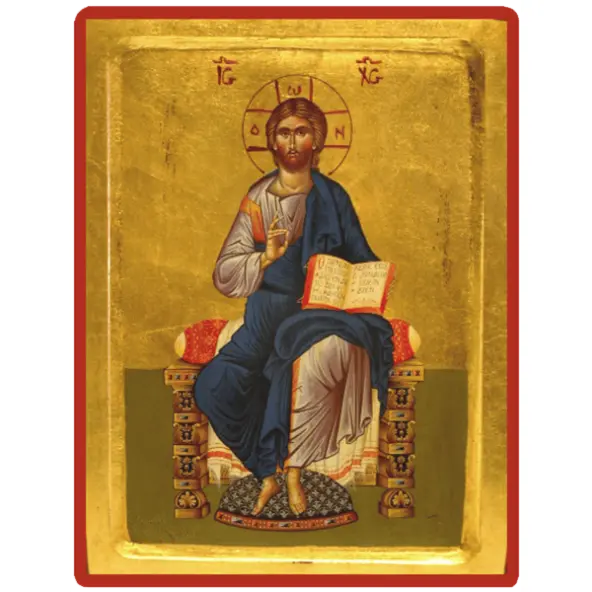 Icône creuse du Christ Intronisé