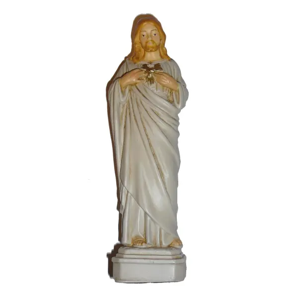 Statue du Sacré-Coeur de Jésus beige - incassable