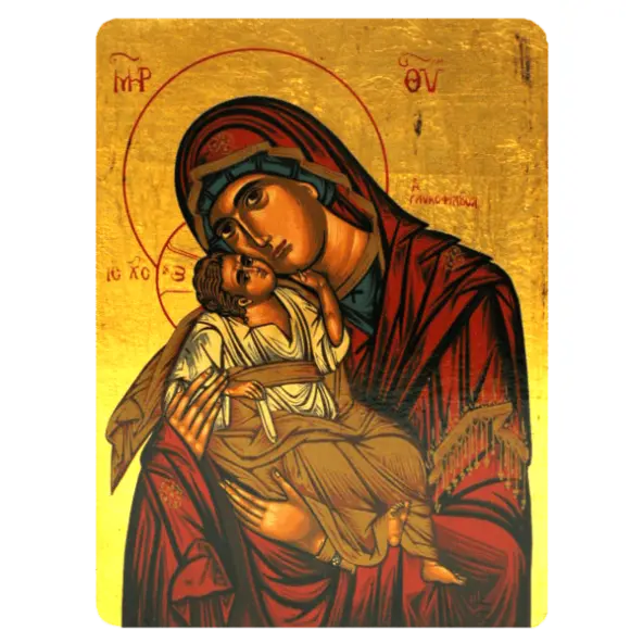 Icône Plate Vierge de Tendresse