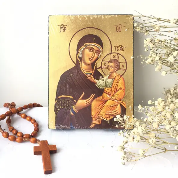 Icône Plate Vierge toute Puissante