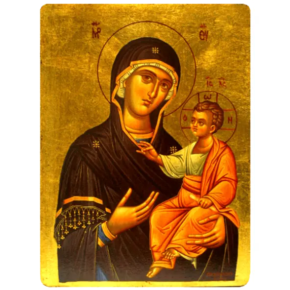 Icône Plate Vierge toute Puissante