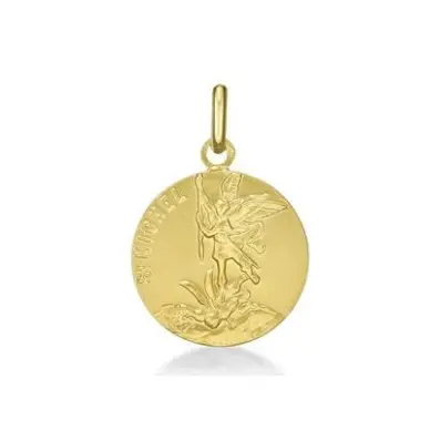 Médaille Saint Michel Archange 15 mm en or 18 carats