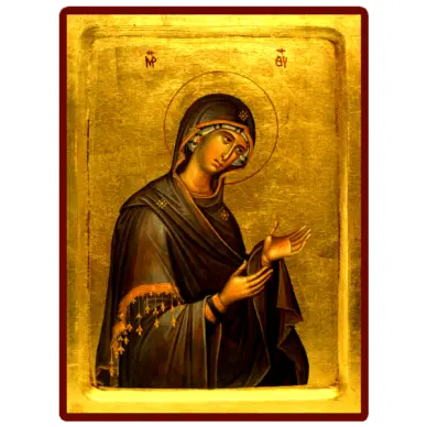 Icône Creuse Vierge en prière