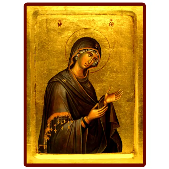 Icône Creuse Vierge en prière