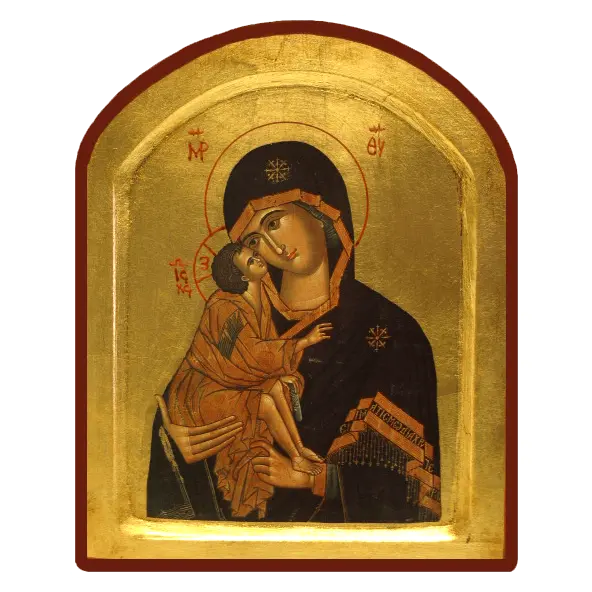 Icône Creuse Arrondie Vierge de Vladimir