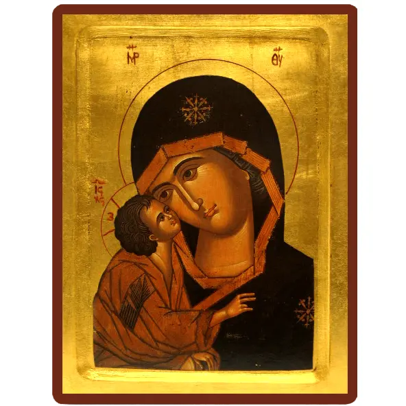 Icône Creuse Vierge de Vladimir Détails