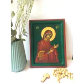 Icône Vierge en Prière peinte à la main - 1