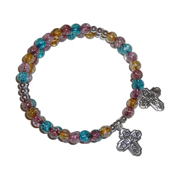 Bracelet chapelet multicolore