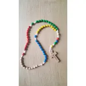 Chapelet Missionnaire en bois - grains ovales - 2