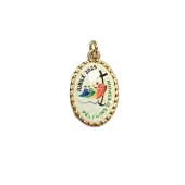 Médaille du Jubilé 2025 - 22 mm - Bord orné doré et résine - 1