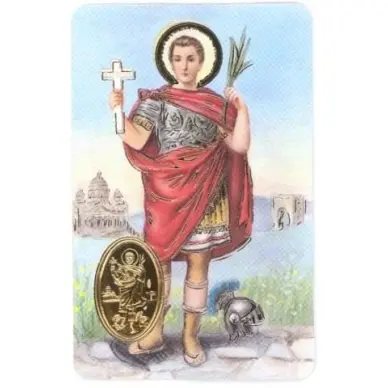 Carte de prière avec poinçon - Saint Expédit