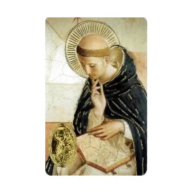 Carte de prière avec poinçon - Saint Dominique