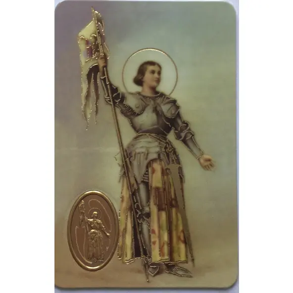 Carte de prière avec poinçon - Jeanne d'Arc