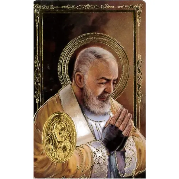Carte de prière avec poinçon - Padre Pio