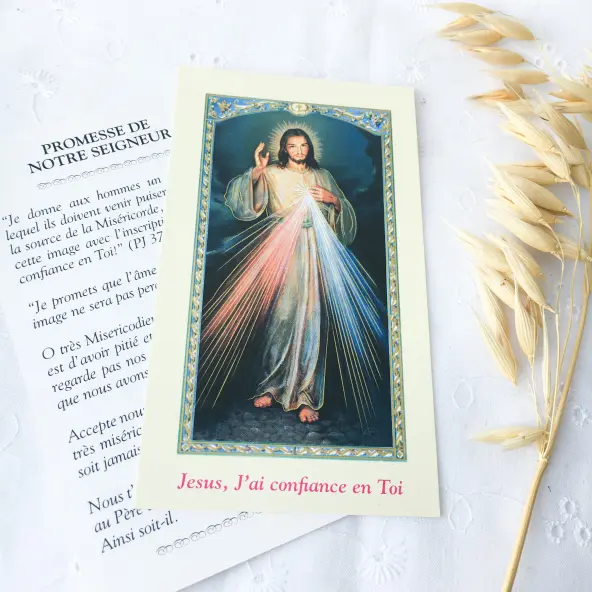 Image avec prière - Christ Miséricordieux