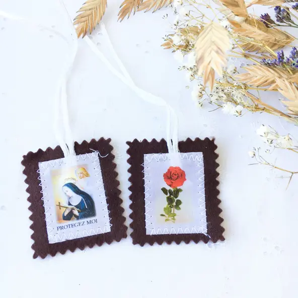 Scapulaire en tissu - Sainte Rita - Petit format