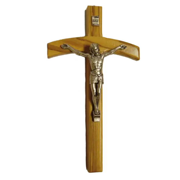 Crucifix en bois d'olivier - 25 cm