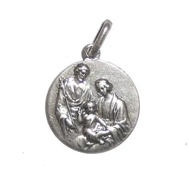 Médaille Sainte Famille 18 mm - métal argenté