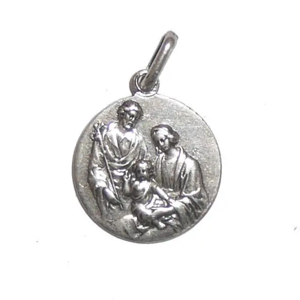 Médaille Sainte Famille 18 mm - métal argenté