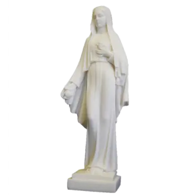 Statue de la Vierge aux Roses en albâtre - 25 cm