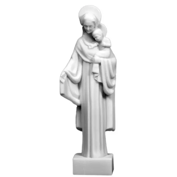 Statue de la Vierge des Foyers en albâtre - 15 cm