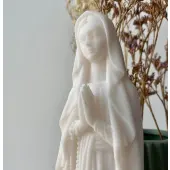 Statue de la Vierge de Lourdes en albâtre - 20 cm - 2