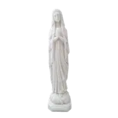 Statue de la Vierge de Lourdes en albâtre - 20 cm - 3