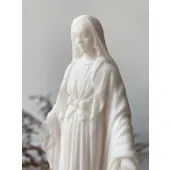 Statue Vierge Miraculeuse blanche en albâtre - 1