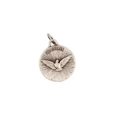 Médaille Saint Esprit 18 mm - métal argenté