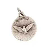 Médaille Saint Esprit 18 mm - métal argenté - 1