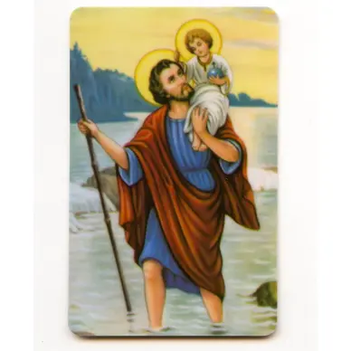 Carte de prière -  Saint Christophe