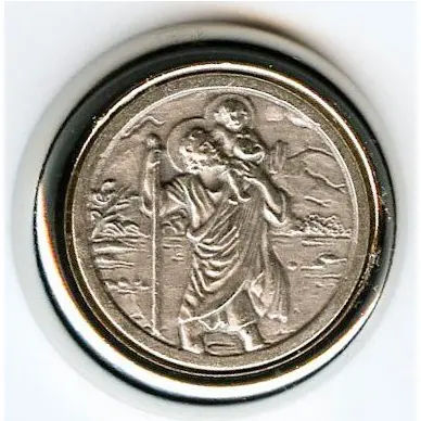 Plaque auto 3 cm - Saint Christophe