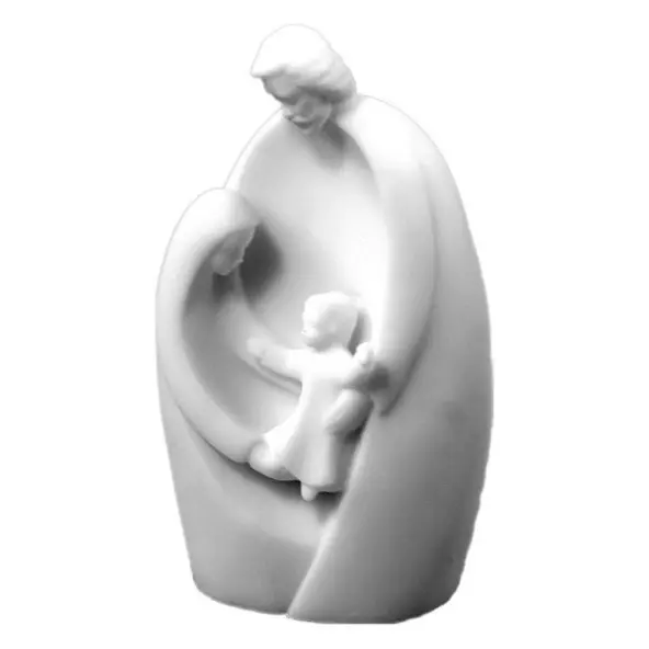 Statuette de la Sainte Famille en albâtre - 12 cm