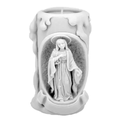 Bougie en albâtre - Vierge Miraculeuse