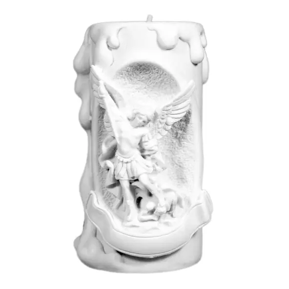 Bougie en albâtre - Saint Michel