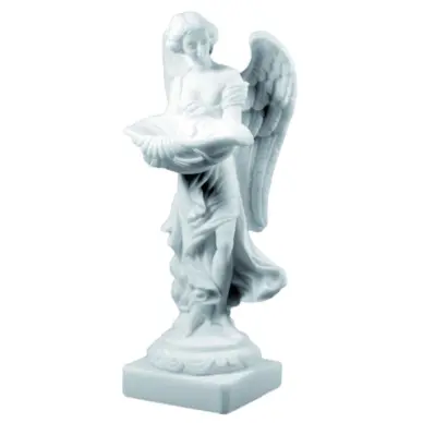 Bénitier Ange 24 cm en albâtre