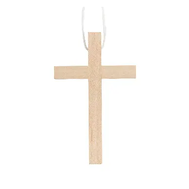 Croix d'aube bois clair - 10 cm