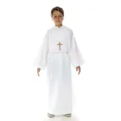 Aube blanche avec capuchon - 1