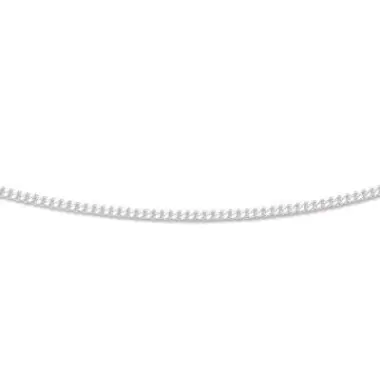 Chaîne maille gourmette diamantée 2 mm - Argent