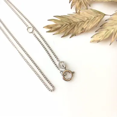 Chaîne maille gourmette 1,2 mm - 42-45 cm - Argent