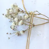 Chaîne maille gourmette 45 cm - 1,7 mm - Plaqué Or - 1